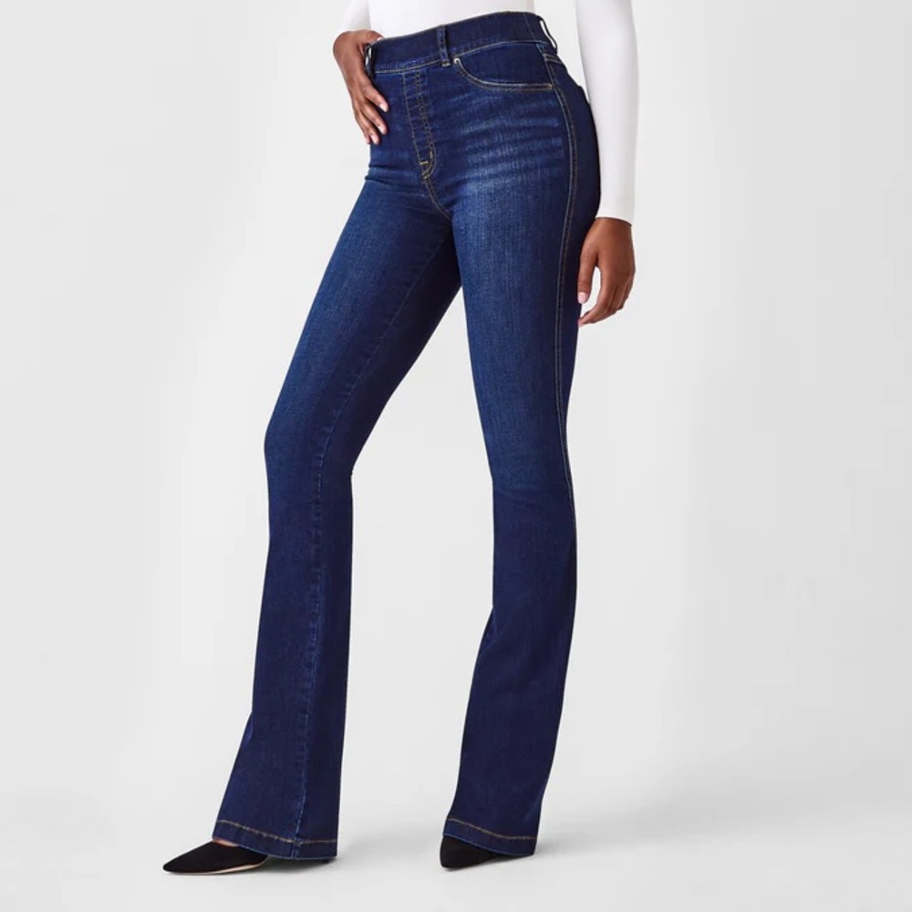 NWT SPANX HIGH RISE FLARE PULL ON JEAN extra small